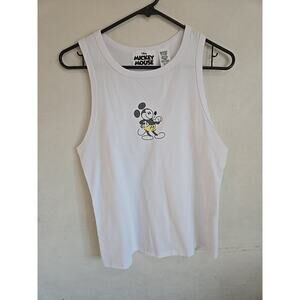 Disney Parks Unisex White Sketchbook Mickey Tank Top Small NWT